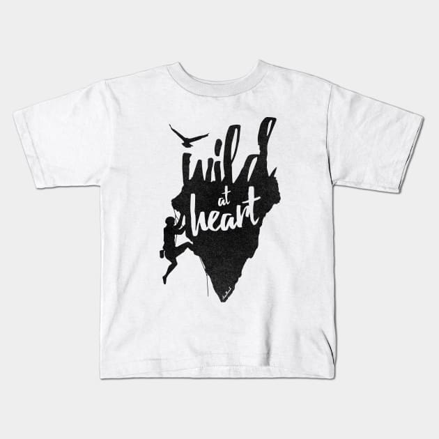 Wild at Heart Kids T-Shirt by cloudlanddesigns